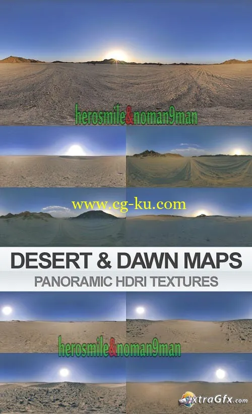 Desert & Dawn Panoramic HDRI Maps 全景环境贴图的图片1