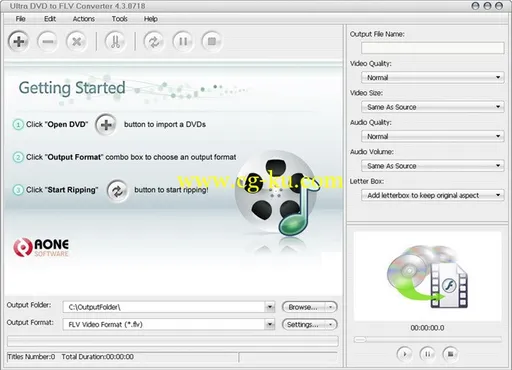 Aone Ultra DVD to FLV Converter 4.3.0718 Multilingual的图片1