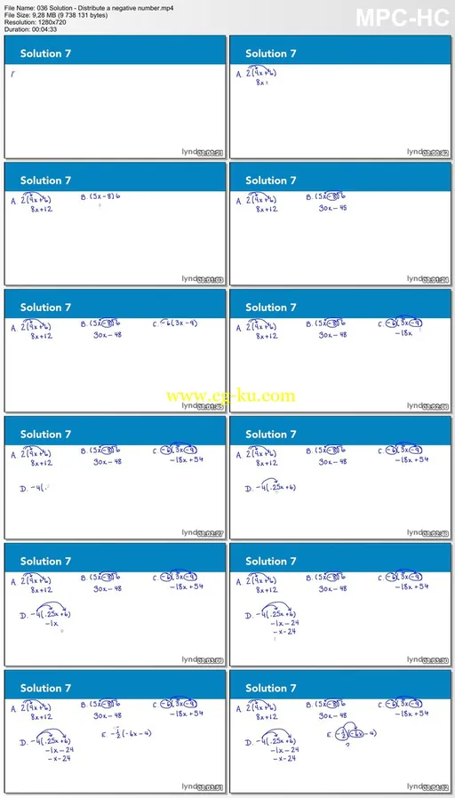 Lynda – Foundations of Algebra: Pre-Algebra的图片2