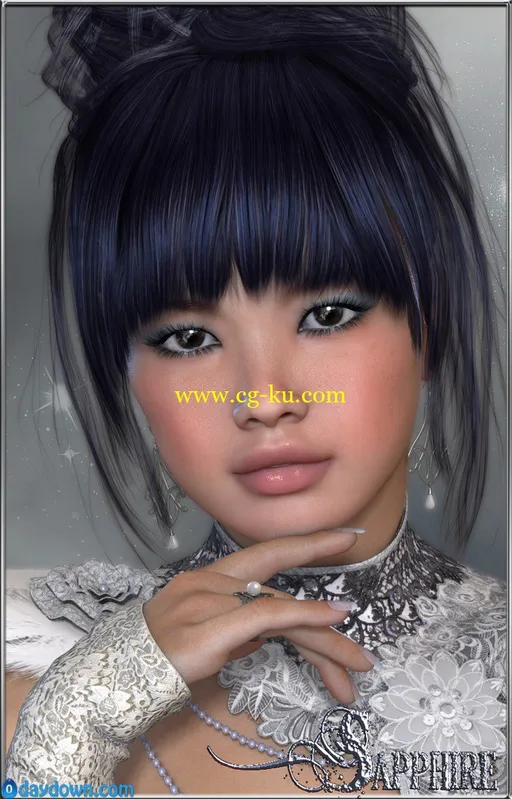 Sapphire is a Gorgeous Oriental – High Quality Character for Victoria 4的图片1