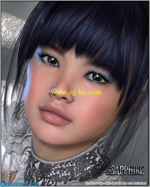 Sapphire is a Gorgeous Oriental – High Quality Character for Victoria 4的图片2