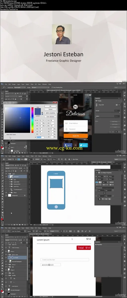 Udemy – Learn UI/UX and Mobile App Design in Photoshop from Scratch的图片2