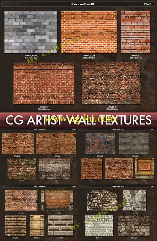 Tiled Wall Textures 瓷砖/墙纹理的图片1