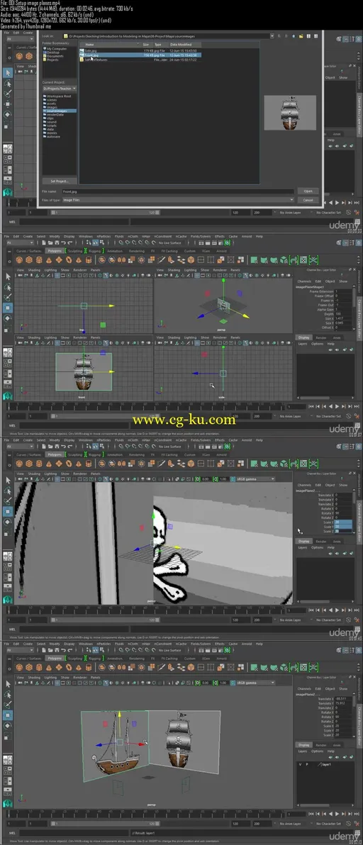 Udemy – Modeling cool Cartoon Pirate ship in Maya 2016的图片2