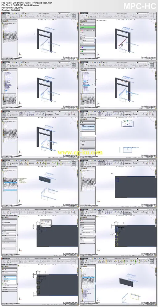 Lynda – Modeling a Cabinet with SOLIDWORKS的图片2