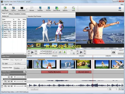 NCH VideoPad Video Editor 3.12的图片1