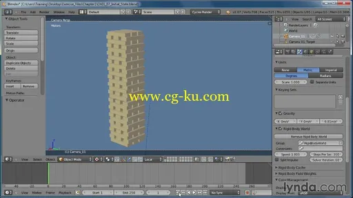 Lynda.com – Creating Rigid Body Simulations in Blender (2013)的图片2