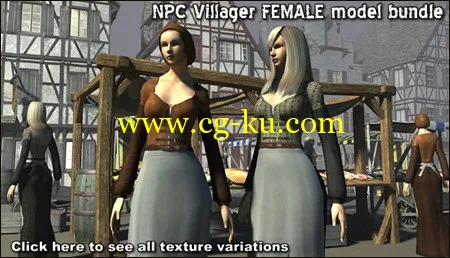 DEXSOFT-GAMES NPC Villager Female model pack by Sasha Ollik的图片1