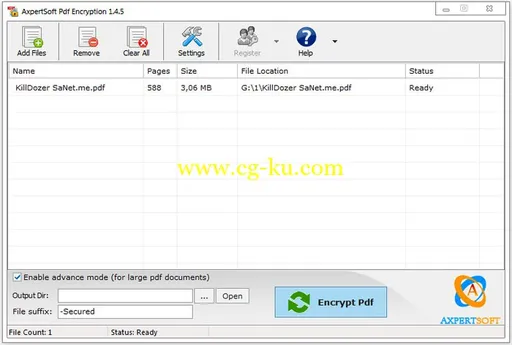 AxpertSoft PDF Encryption 1.4.5的图片1