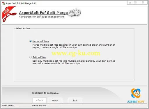 AxpertSoft PDF Split Merge 1.3.1的图片1