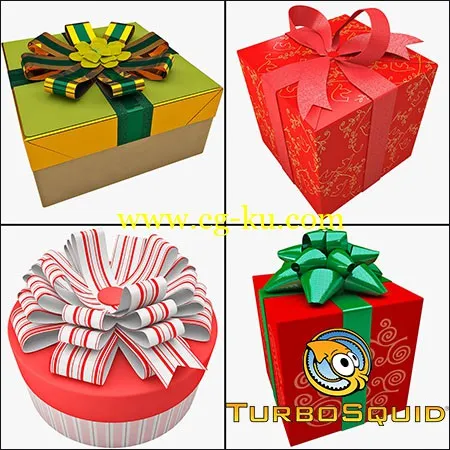 TurboSquid Gift Boxes Collection的图片1