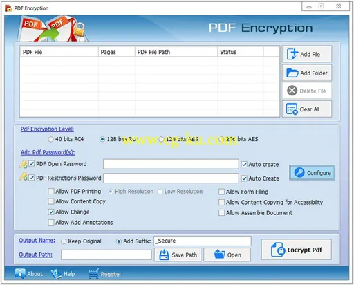 Axommsoft PDF Encryption 1.5的图片1