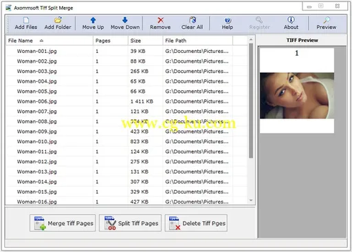 Axommsoft Tiff Split Merge 1.3 Build 1.0的图片1