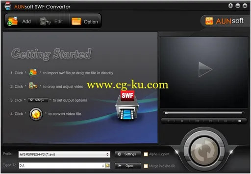 Aunsoft SWF Converter 2.1.2.80的图片1