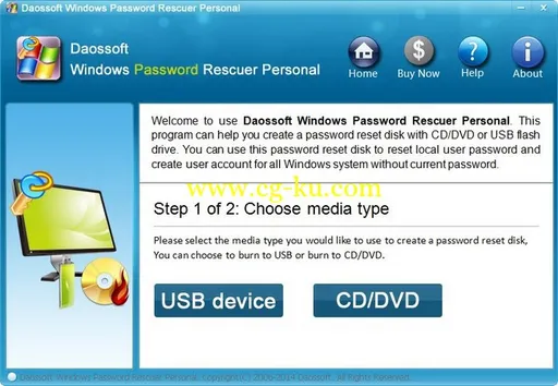 DaosSoft Windows Password Rescuer Personal 6.0.0.1的图片1