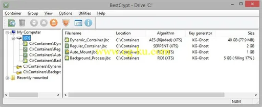 Jetico BestCrypt Container Encryption 9.03的图片1