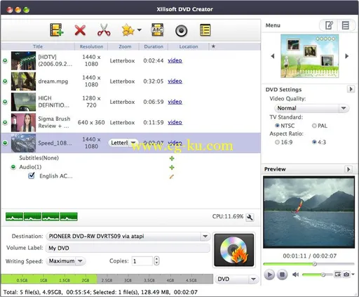 Xilisoft DVD Creator 7.1.6 Multilingual MacOSX的图片1