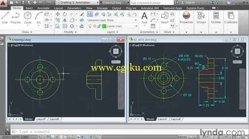 Lynda.com AutoCAD 2014 Essentials 03 Editing and Organizing Drawings-QUASAR | AutoCAD 2014编辑和规划工程图的图片1