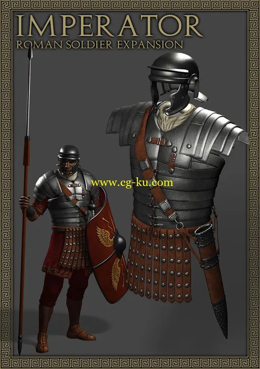 Xurge3D Daz/poser Foot Soldier Expansion for Imperator M4的图片1