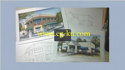 Architectural Illustration with ink and pastel. Super Fast的图片1