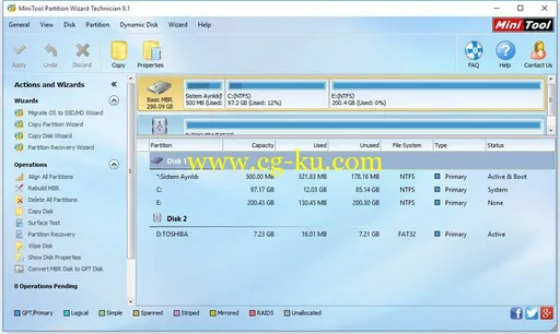 MiniTool Partition Wizard Technician 9.1 Bootable ISO x86/x64的图片1