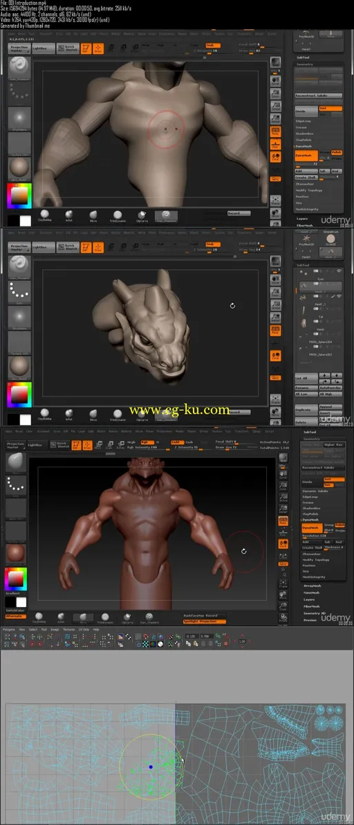 Model and Sculpt Stylized 3d Creatures in Maya and ZBrush的图片2