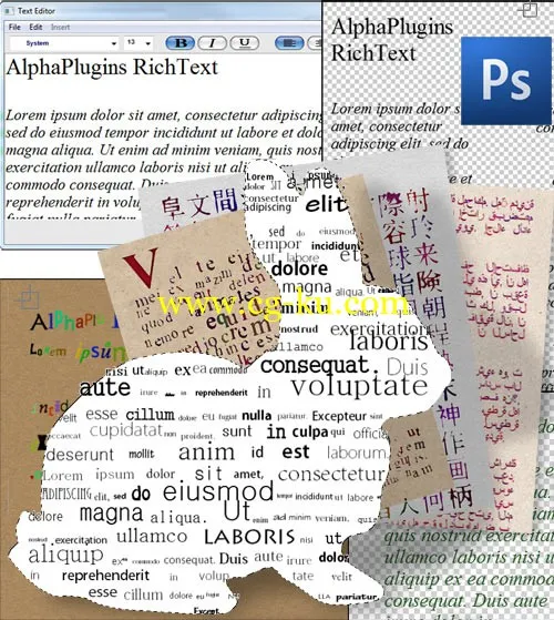 AlphaPlugins RichText 1.0 for Photoshop MacOSX的图片1