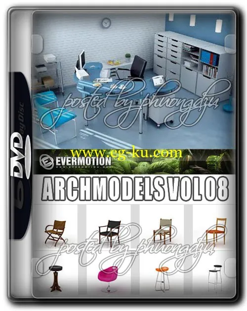 Evermotion Archmodels Vol 08 办公家具的图片1