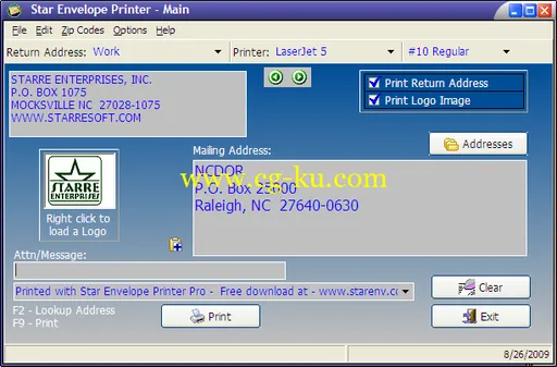 Starre Enterprises Star Envelope Printer Pro 5.60的图片1