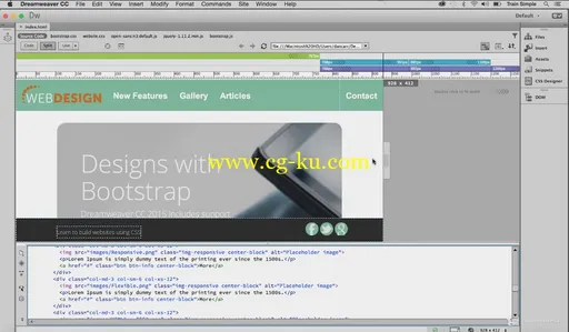 Trainsimple – Dreamweaver CC Responsive Design with Bootstrap的图片3