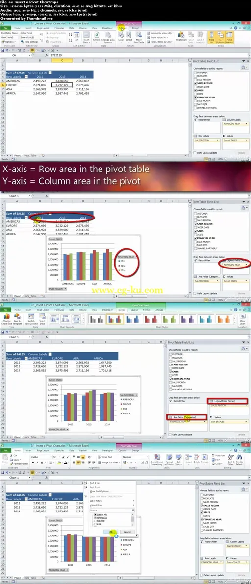 Excel With Excel Pivot Tables: Pivot Charts的图片2