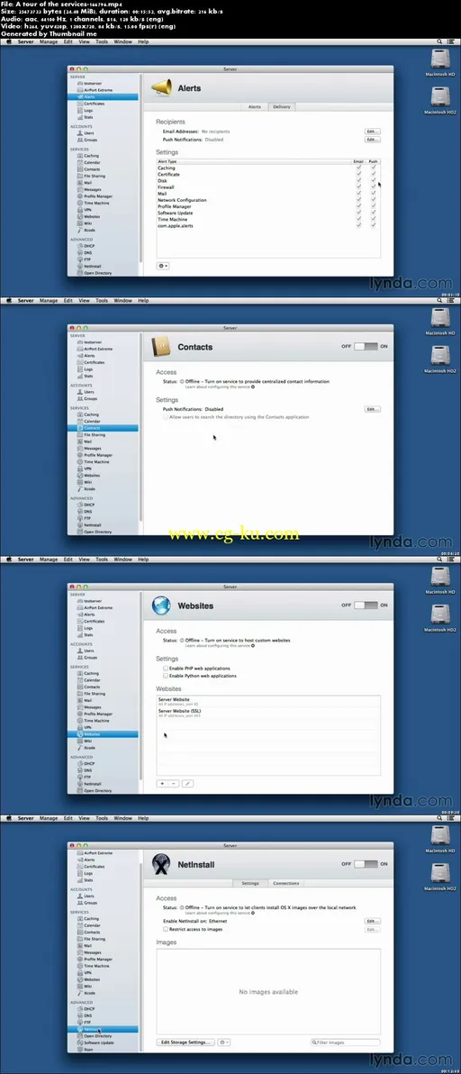 Lynda – Up and Running with OS X Server App的图片2