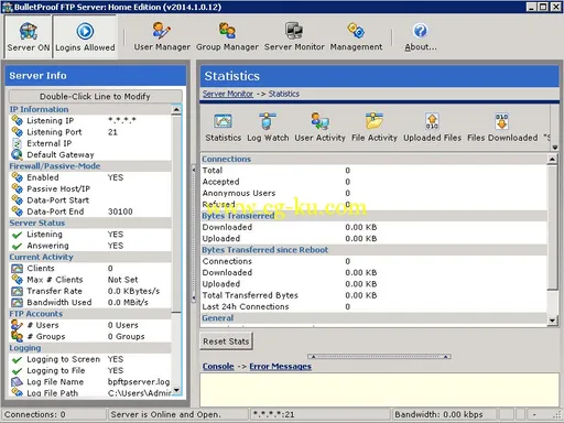 BulletProof FTP Server 2014.1.2.21 Business Edition的图片1