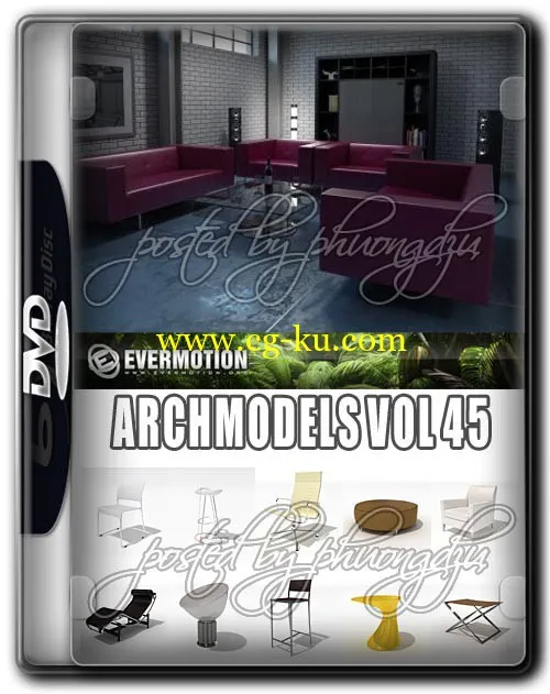 Evermotion Archmodels Vol 45 MAX 现代家具的图片3