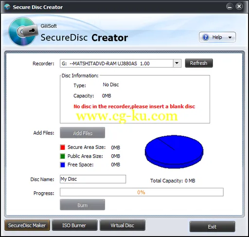 GiliSoft Secure Disc Creator 6.6.0的图片1