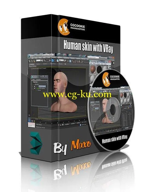 CGCookie Human skin with VRay 逼真人物皮肤渲染的图片1