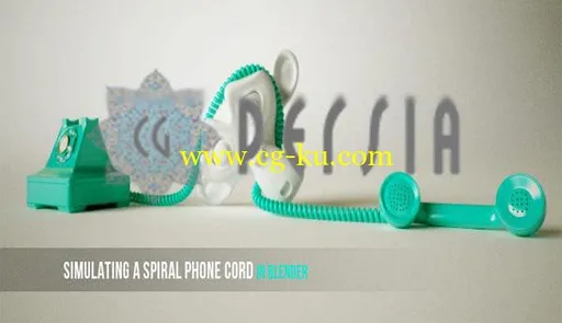 CGCookie Simulating a Spiral Phone Cord in Blender 螺旋电话线模拟制作教程的图片1