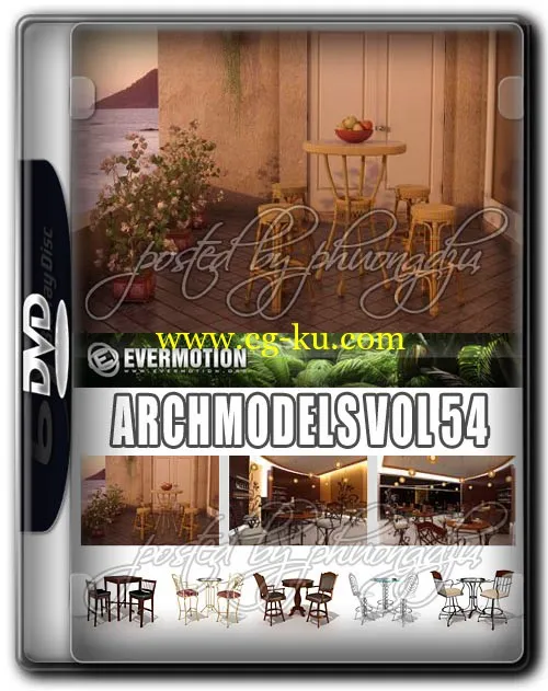 Evermotion Archmodels Vol 54 餐厅家具的图片3