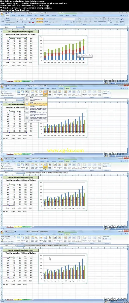 Lynda.com – Excel 2007: Charts in Depth的图片1