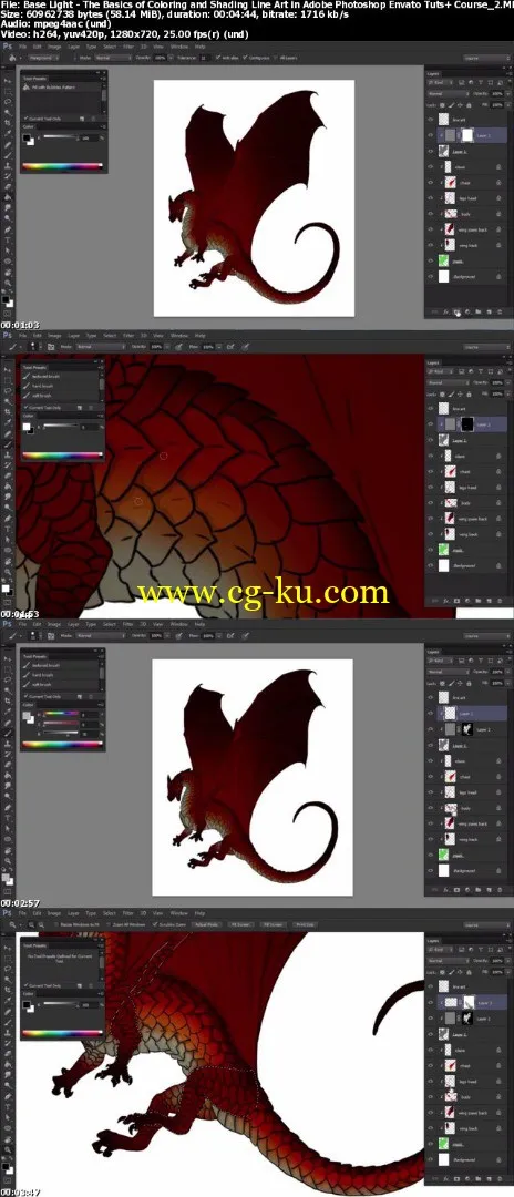 Tutsplus – The Basics of Coloring and Shading Line Art in Adobe Photoshop的图片1