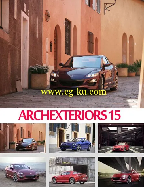 Evermotion Archexteriors Vol 15 MAX/Vray 室外汽车场景的图片1