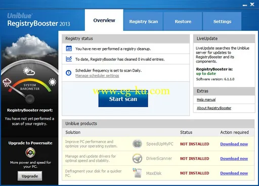 Uniblue RegistryBooster 2013 6.1.1.3的图片1