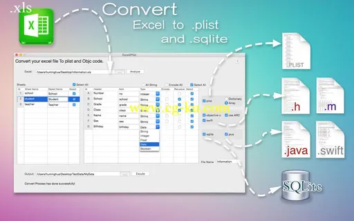 Excel2Plist 1.1.0 MacOSX的图片1