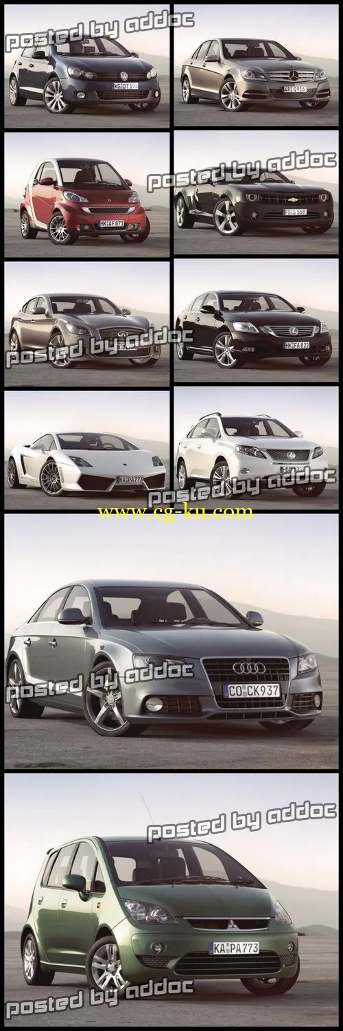 3D Models – PK3D Studio – HD Cars vol. 4 汽车模型的图片1