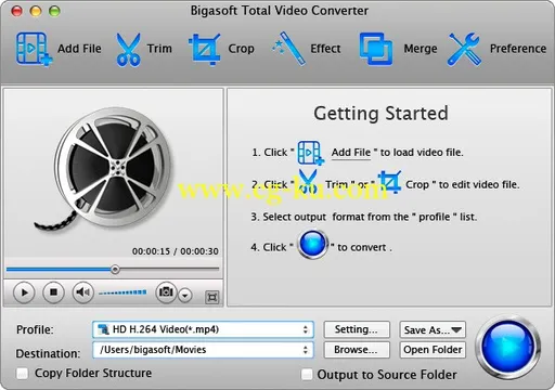 Bigasoft Total Video Converter for Mac 5.0.8.5809 Multilingual的图片1