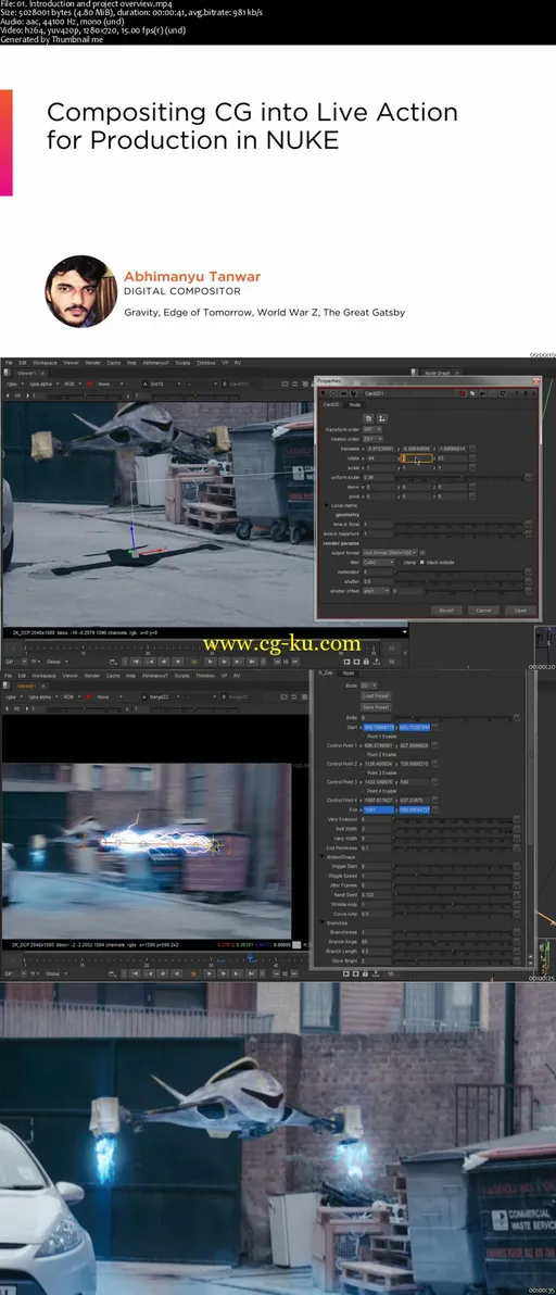 Compositing CG into Live Action for Production in NUKE的图片2