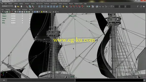 Modeling a Detailed Ship in Maya + Project Files的图片2