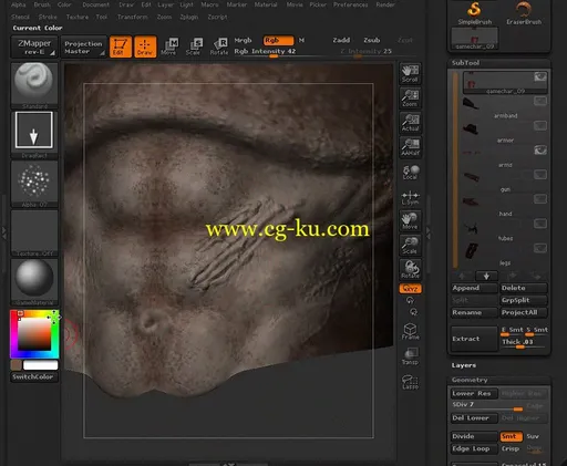 Texturing Next-Gen Characters in ZBrush + Project Files的图片3