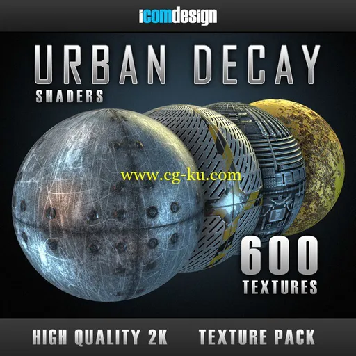 Gumroad – Urban Decay Shader Pack (physical) for Element 3D的图片1