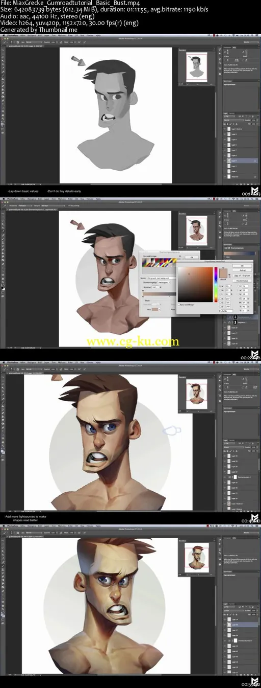 Basic Bust Digital Art tutorial – Max Grecke的图片2